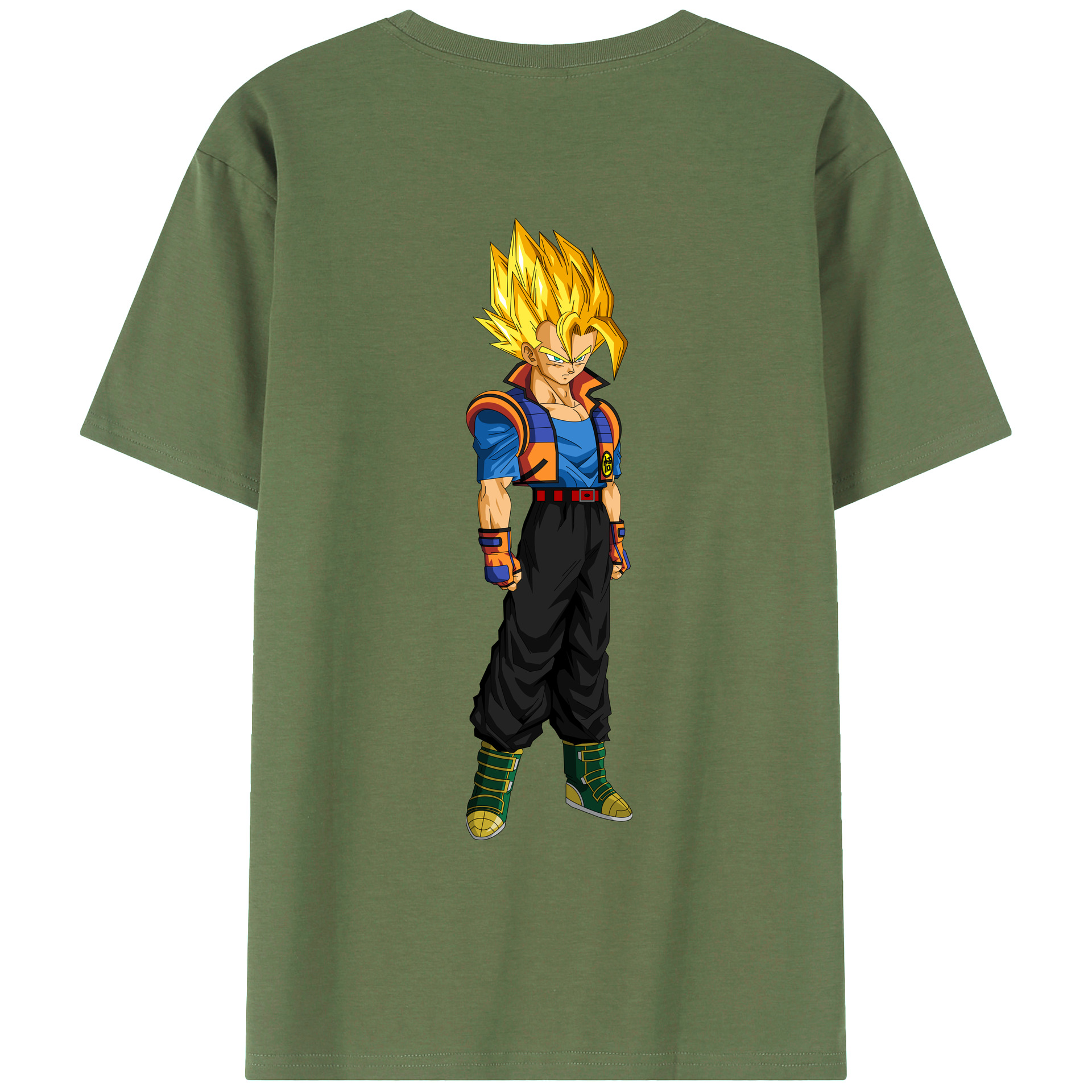 （画像用） ドラゴンボール ベジータ四世（Bejīta Yonsei）DRAGON BALL Vegeta IV 綿100％ メンズ半袖Tシャツ（バックプリント） 通気性